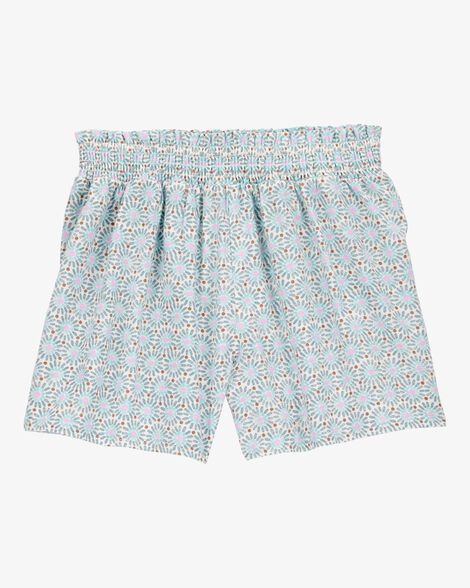 Product image 2 of Kid Geo Print Linen Look-Alike Flowy Pull-On Shorts