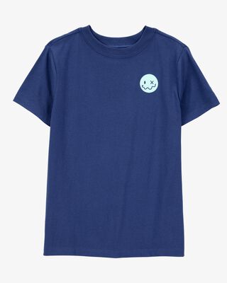 Product image 1 of Kid Smiley Face Graphic Tee - Navy