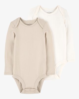 Product image 1 of Baby 2-Pack Long-Sleeve PurelySoft Bodysuits