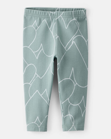 Product image 1 of Baby Girl Cotton Heart Stretch Leggings - Green