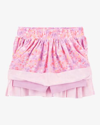 Product image 2 of Kid Floral Stretch Skort - Pink