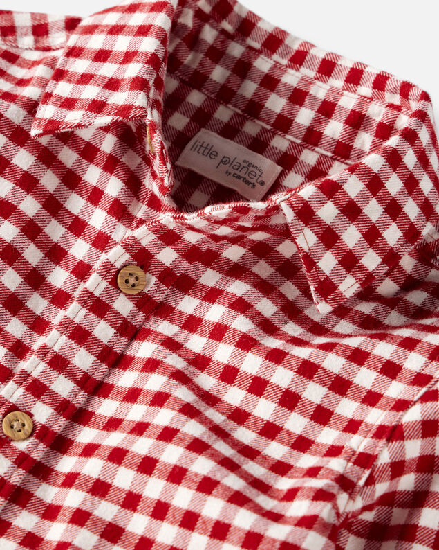 Product image 2 of Toddler Boy Plaid Organic Cotton Button-Front Flannel Shirt