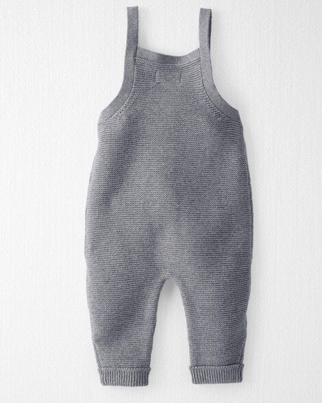  Product image 2 of Baby Organic Sweater Knit Overalls in Dark Grey