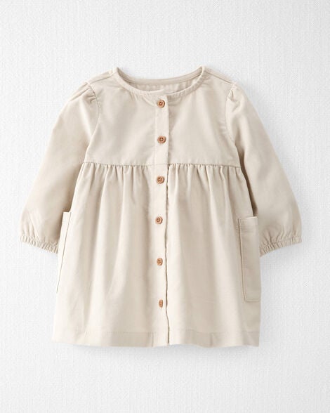  Product image 2 of Baby Organic Cotton Corduroy Pocket Dress in Toasted Wheat
