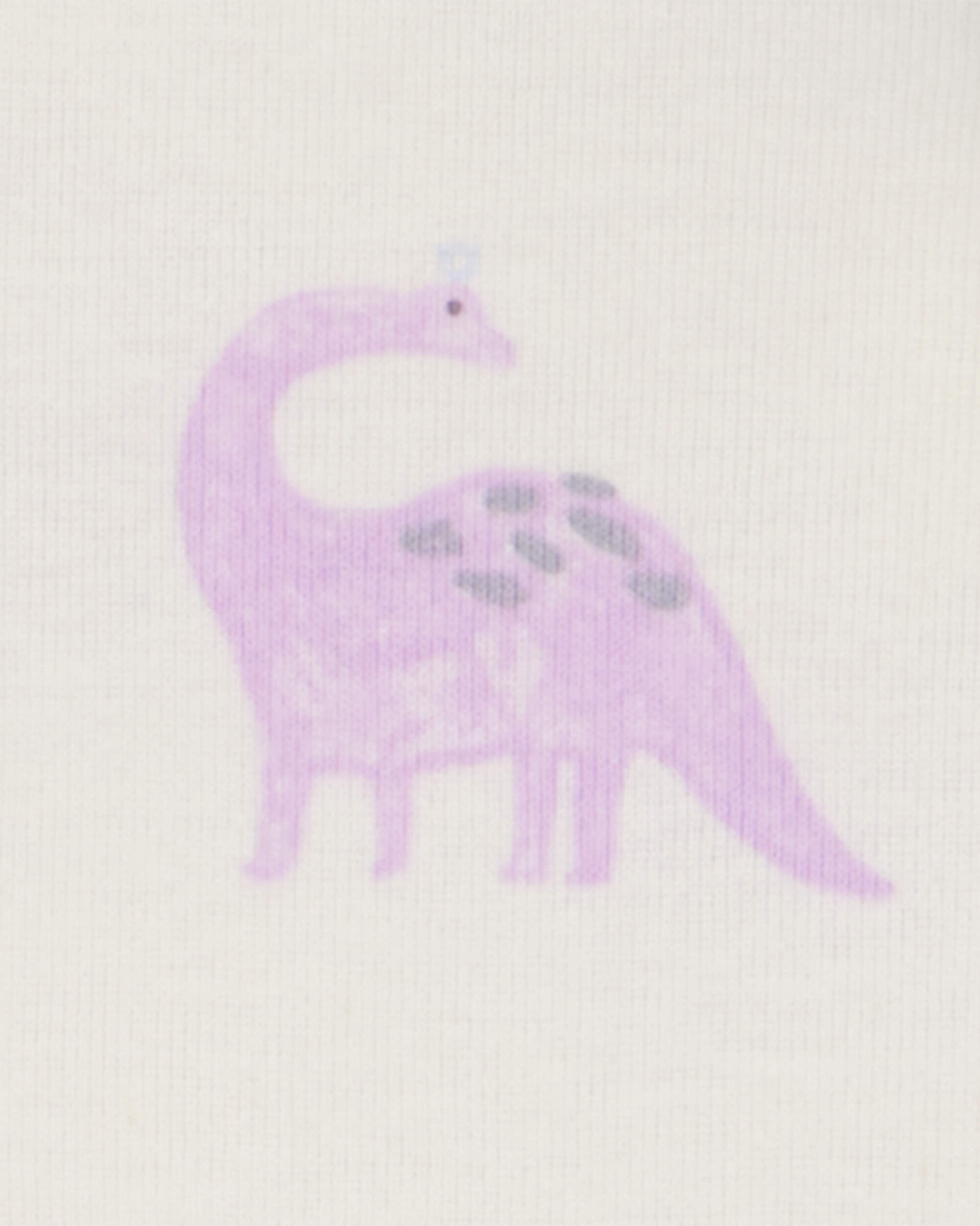 Toddler Dinosaur Print Snug Fit Cotton 4-Piece Pajamas