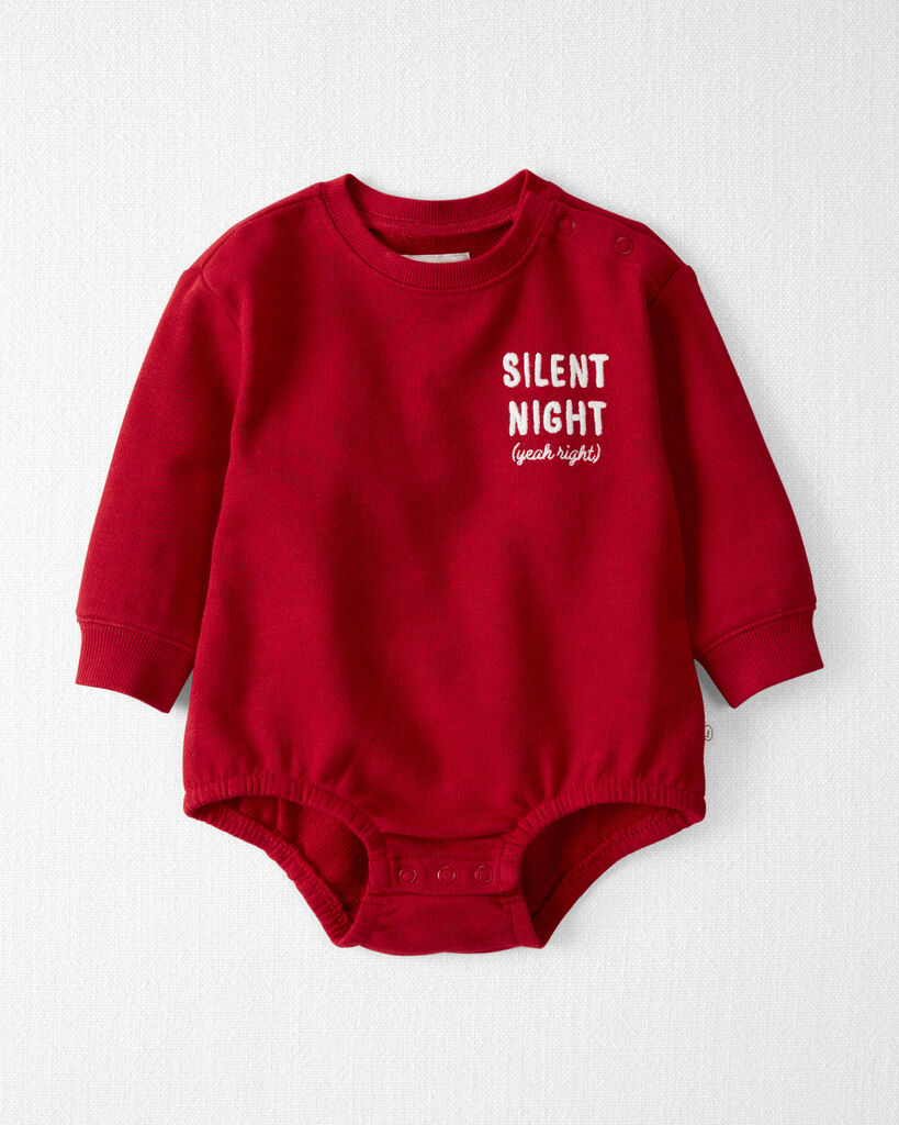 Little Planet by Carter's Baby Boys' or Baby Girls' Silent Night Long-Sleeve Bodysuit - Perfect Red