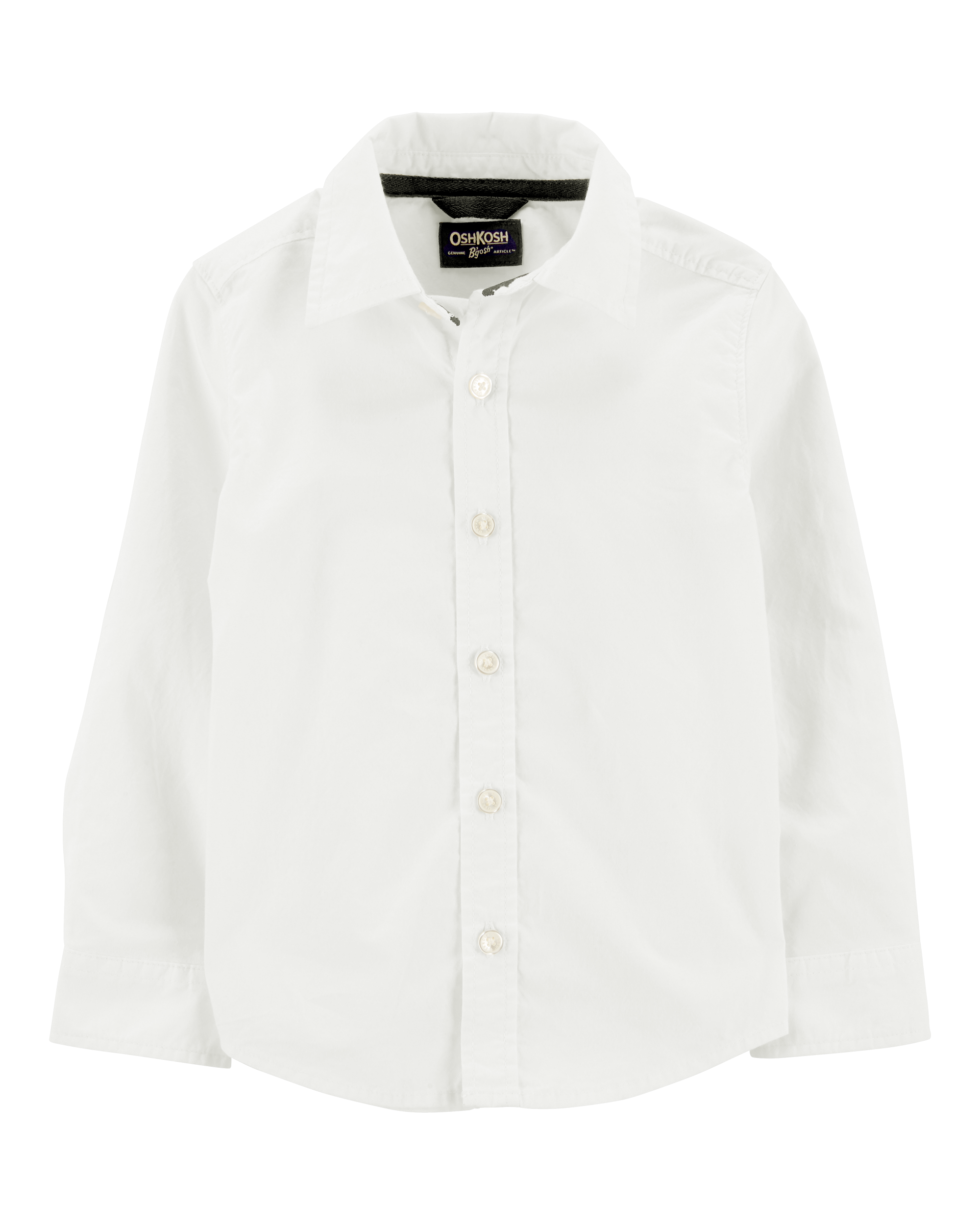 Toddler Boy Uniform Button-Front Shirt - White