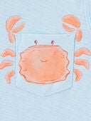 Blue/Orange - Toddler  2-Piece  Crab Short Set - Blue/Orange, Selected