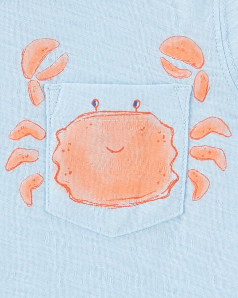  Product image 2 of Toddler  2-Piece  Crab Short Set - Blue/Orange