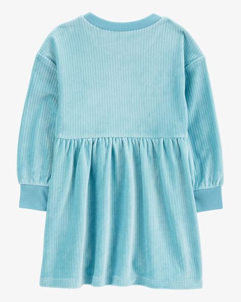 Product image 2 of Toddler Long-Sleeve Velour Dress