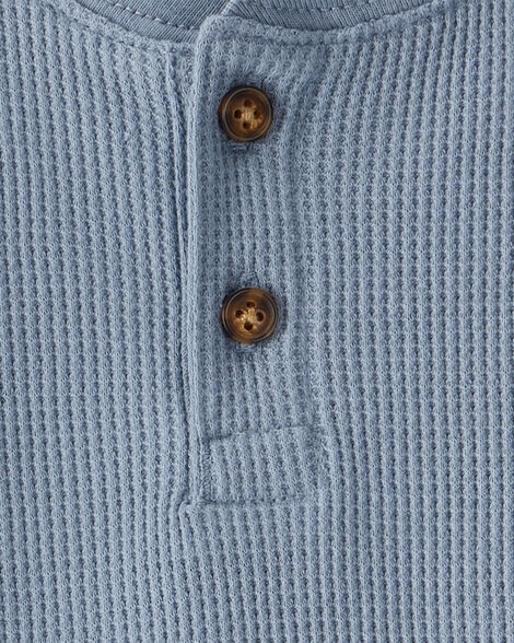 Product image 2 of Baby Boy Long-Sleeve Henley Shirt - Blue