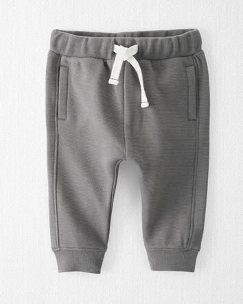 Baby Organic Cotton Ribbed Pull-On Pants
