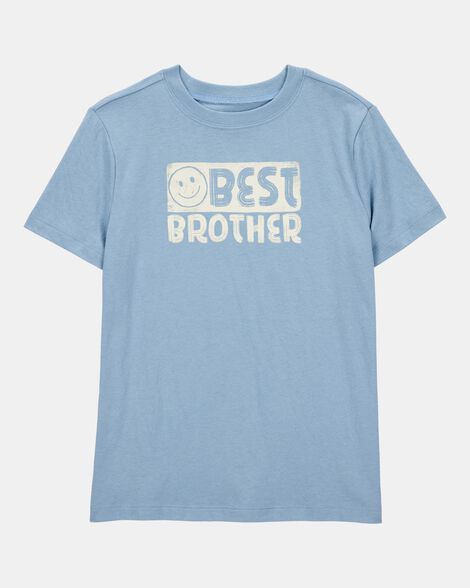 boys best brother short-sleeve graphic tee - blue