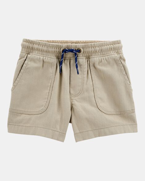 toddler pull-on twill shorts - khaki