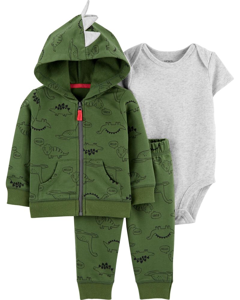3 Piece Dinosaur Little Jacket Set Carters Com