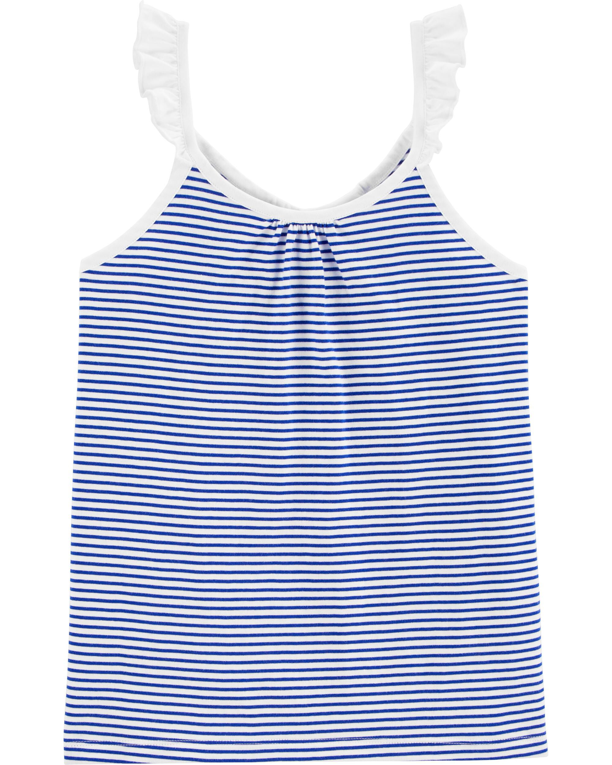*CLEARANCE* Striped Ruffle Tank