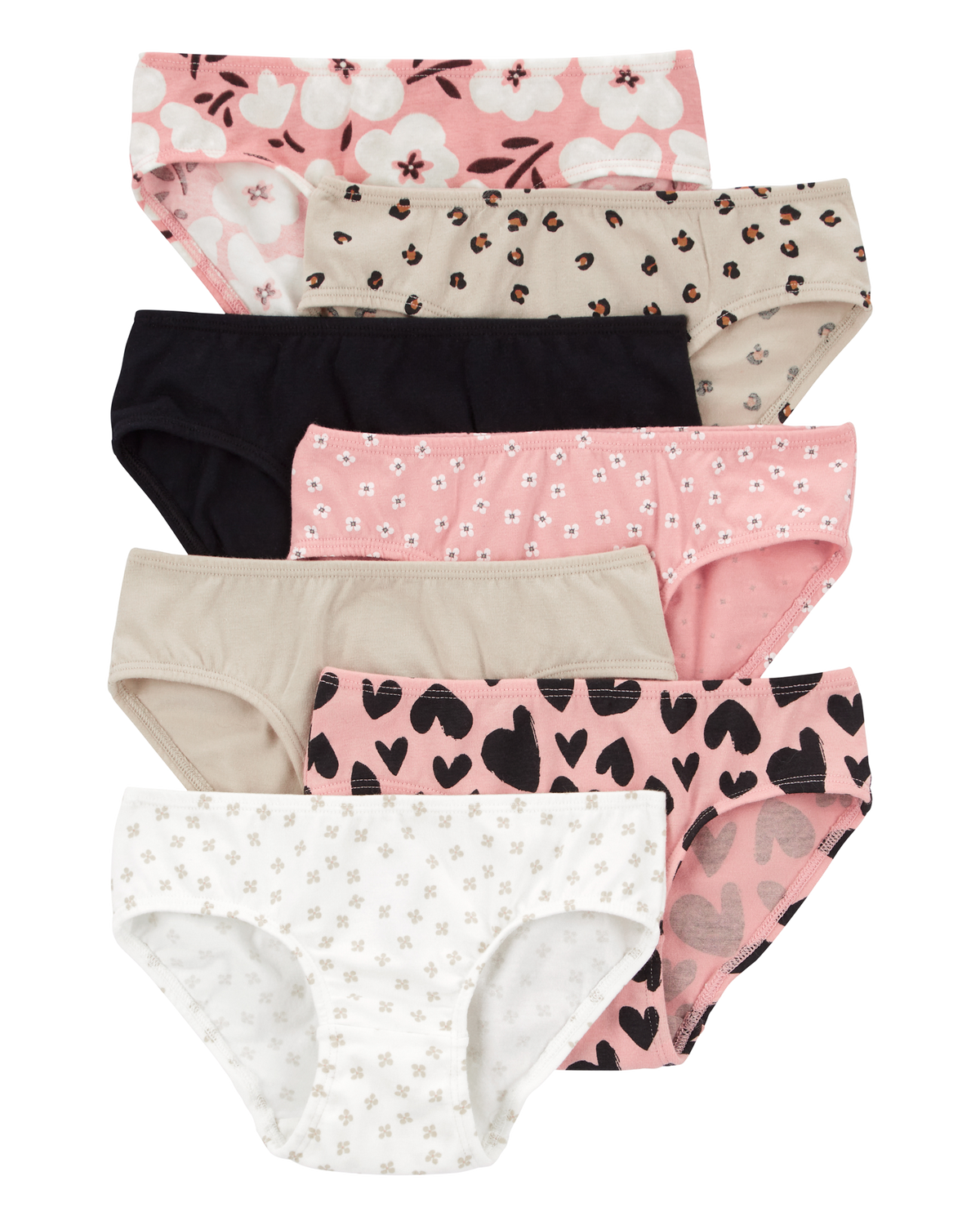 Kid 7-Pack Leopard Hipster Stretch Cotton Undies - Carter's