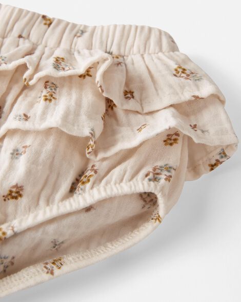  Product image 2 of Baby Floral Print Organic Cotton Gauze Diaper Cover