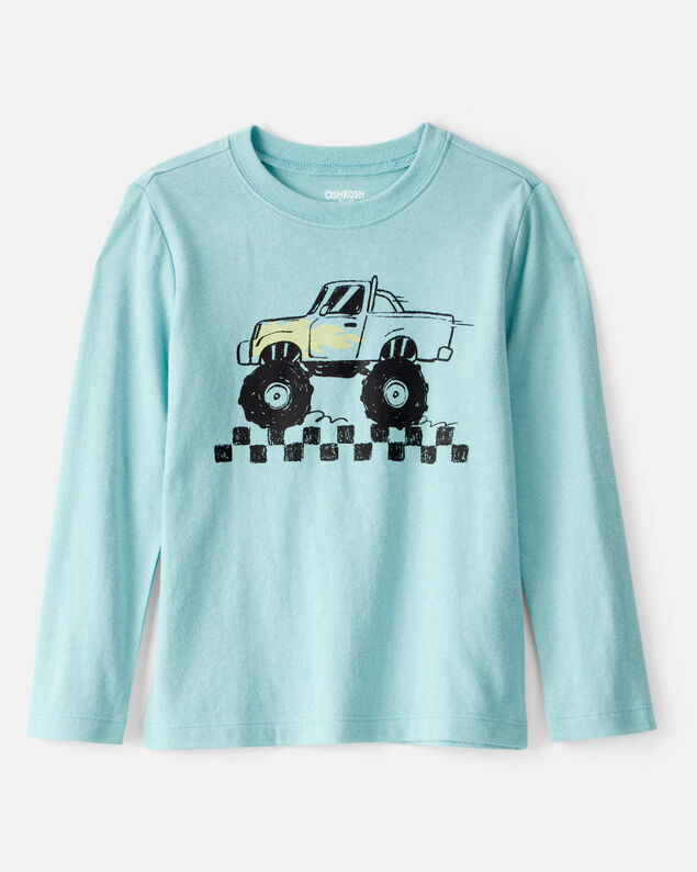 Product image 1 of Toddler Boy Monster Truck Short-SleeveGraphic Tee - Blue