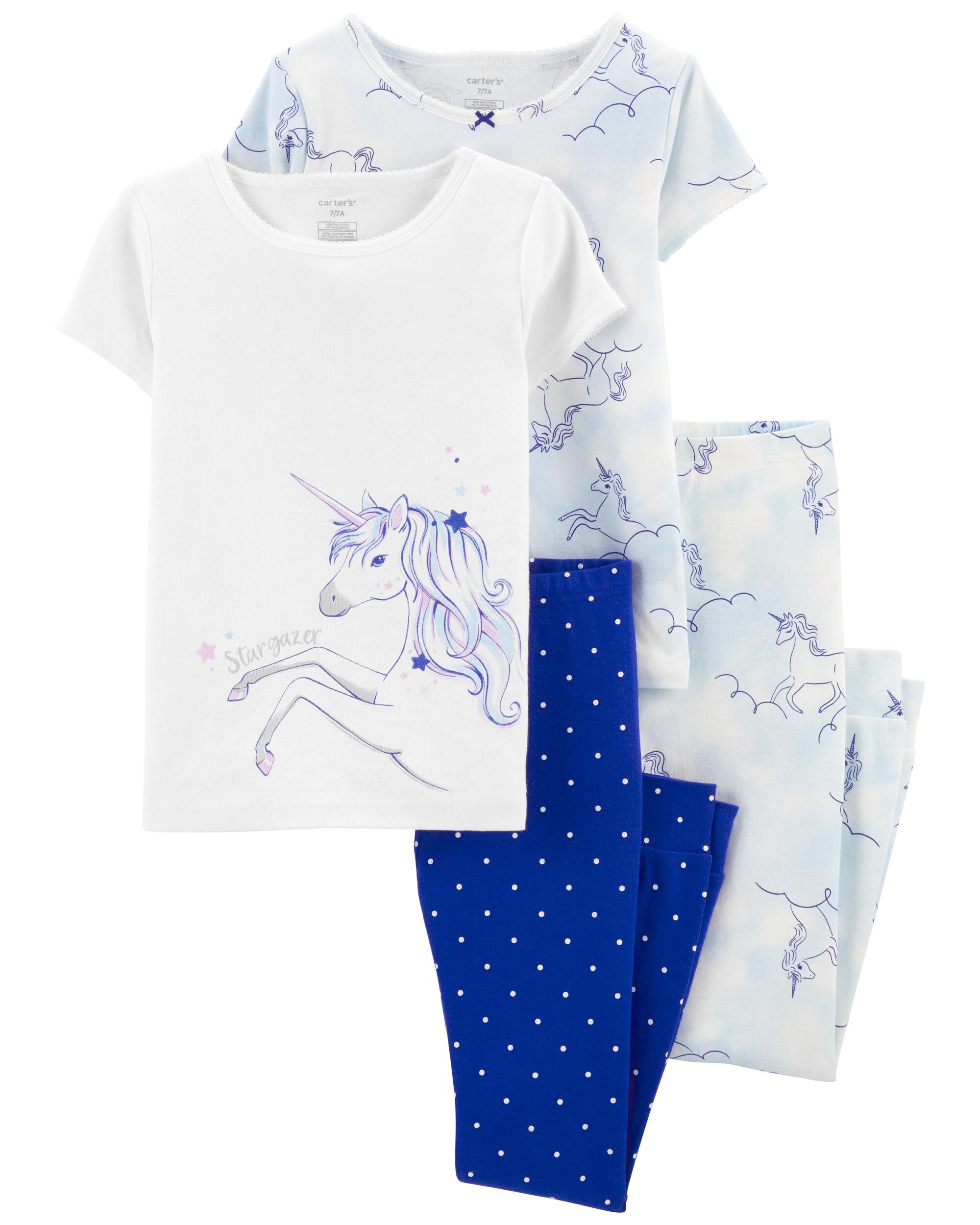 NEW Carter's Girls 4 Piece PJs S'More Fun Cotton NWT 2T 3T Treats 