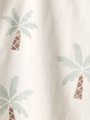 Palm Tree Print, Dark Sea Blue, Koala Brown - Toddler 3-Pack Organic Cotton Tees, Selected