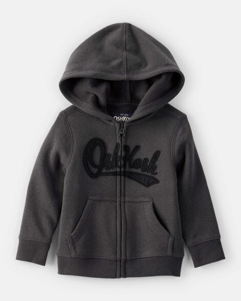 Baby Boy DayDream Fleece Hooded Zip-Up Jacket - Black