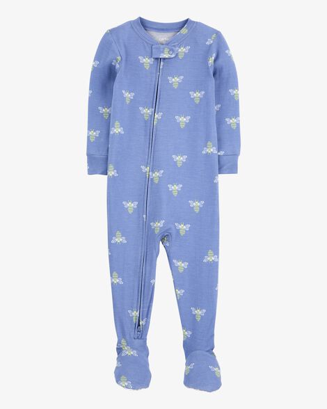  Product image 1 of Baby 1-Piece Bee Print PurelySoft Footie Pajamas