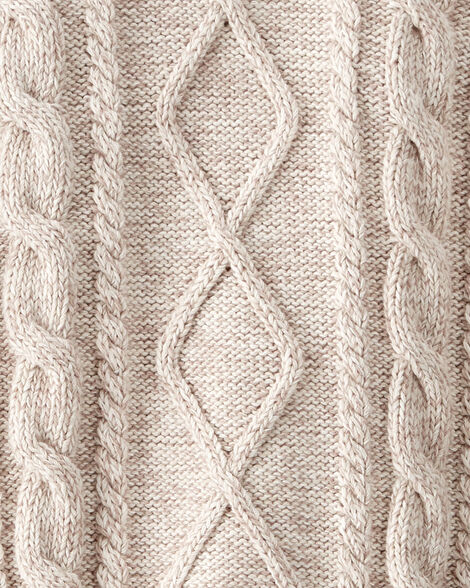  Product image 3 of Toddler Organic Cotton Cable Knit Sweater in Toasted Wheat