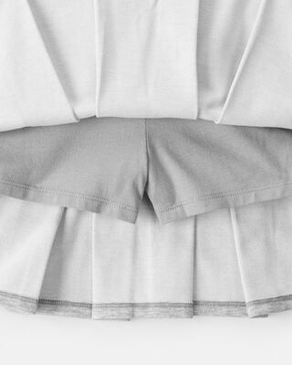 Product image 2 of Kid Pleated Pull-On Ponte Skort - Grey