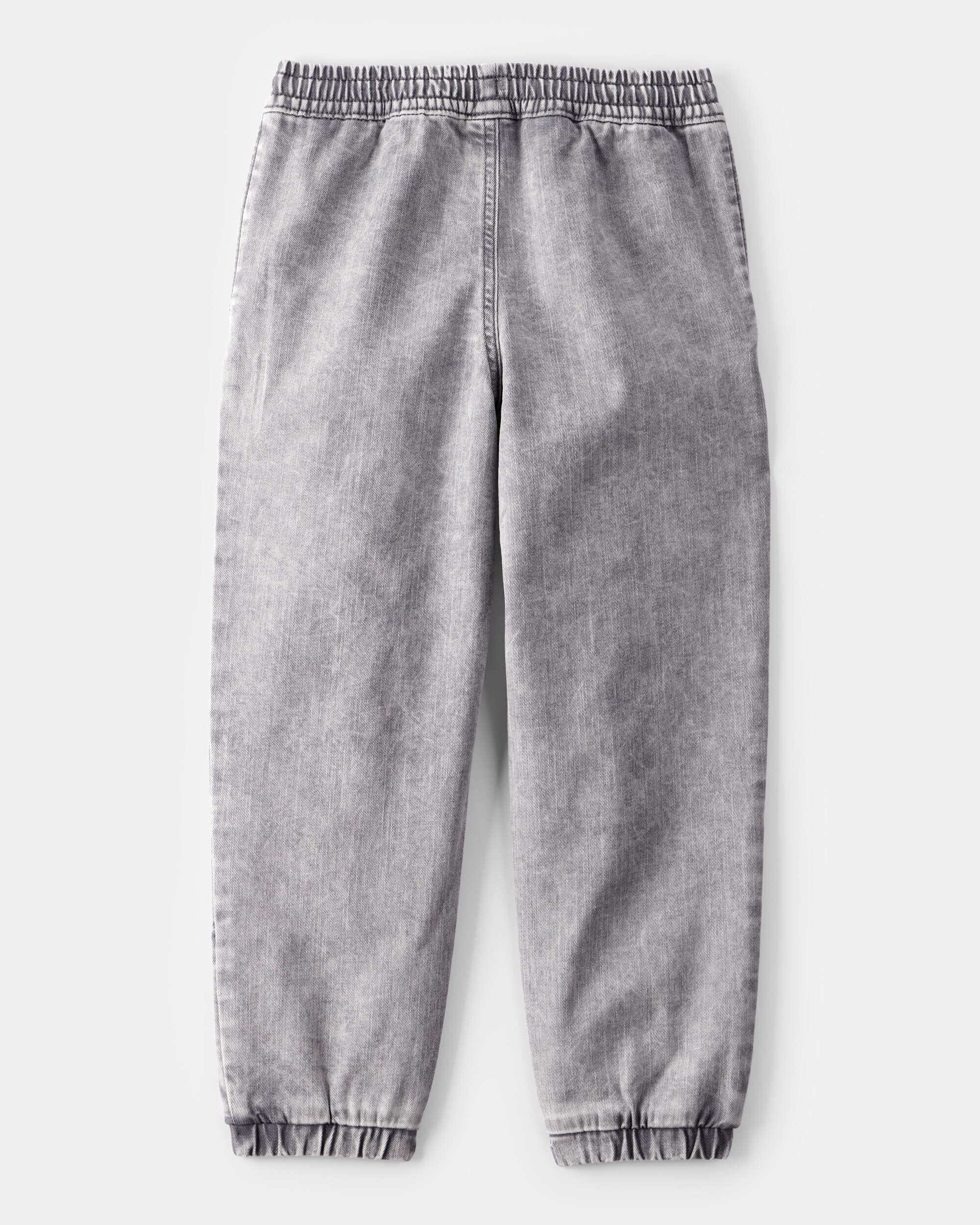 Kid Tapered Iconic Denim Drawstring Joggers -  Volcano Wash