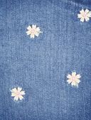 Ozone Wash - Toddler Daisy Print Iconic Denim Short - Blue Ozone Wash, Selected