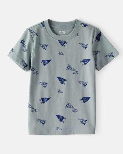 toddler boy varsity print short-sleeve tee - grey