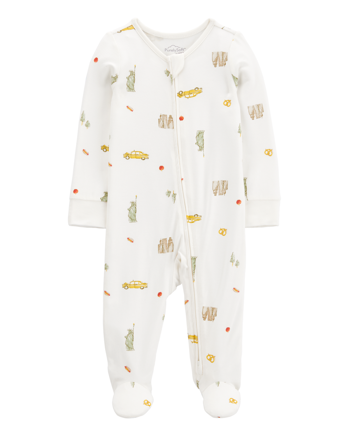 Baby New York City Print PurelySoft Sleep & Play Pajamas