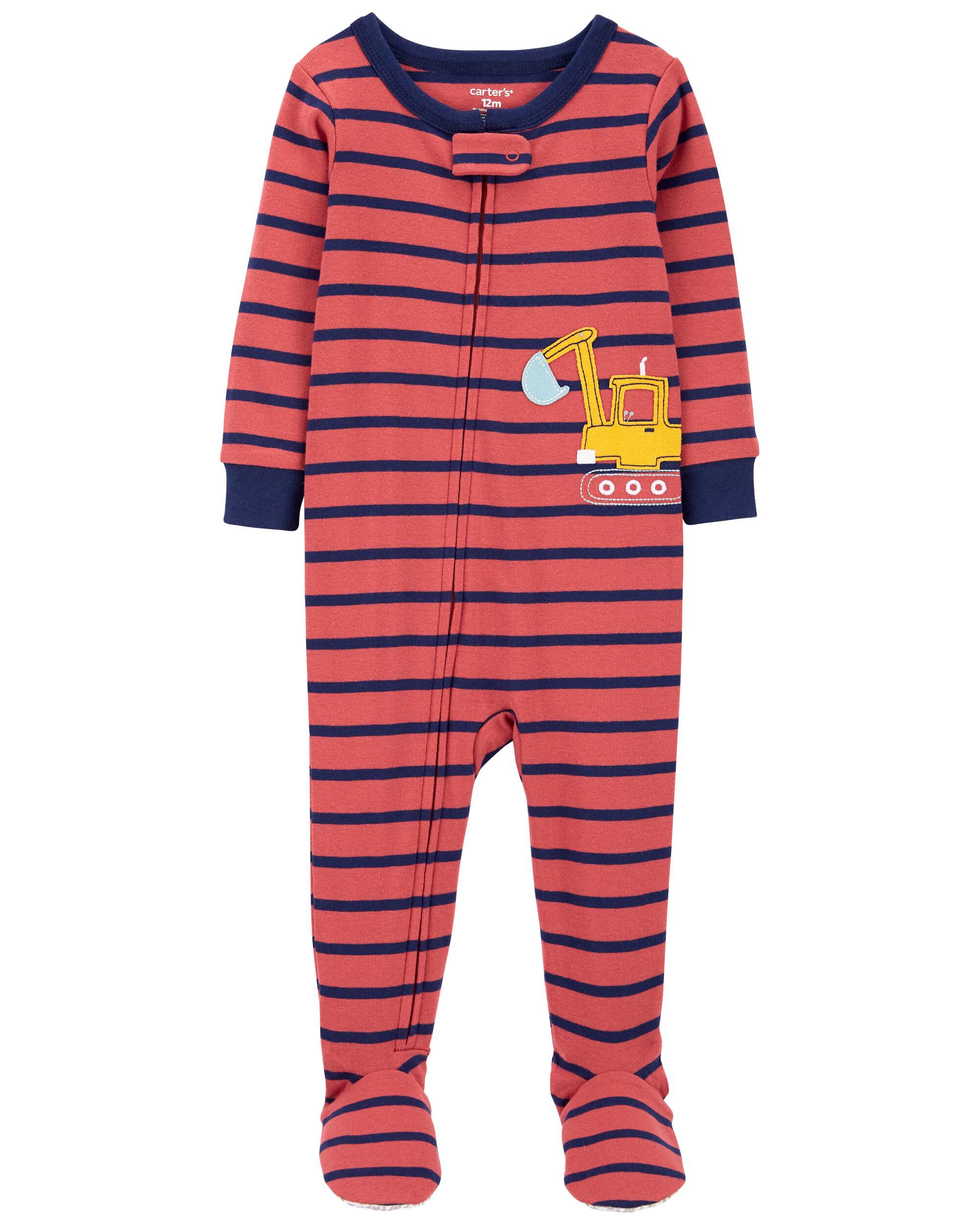 New Carter's 1-Piece Tiger Snug Fit Cotton Footless Pajama PJs Boy Sleeper 