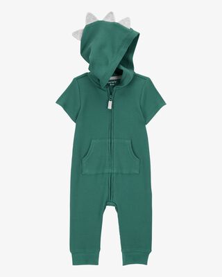 Product image 1 of Baby Dinosaur Zip-Up Jumpsuit - Green