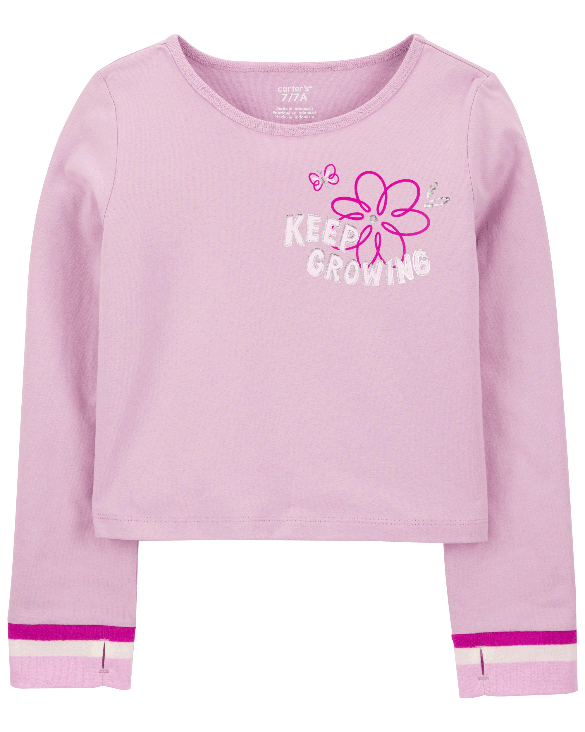  Product image 2 of Kid Keep Growing Floral Foil Long-Sleeve Tee