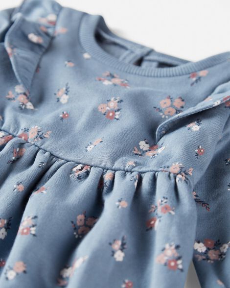  Product image 5 of Baby Long-Sleeve Ruffle Dress Made with Organic Cotton in Floral Print