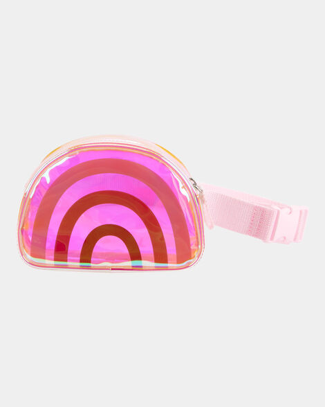 rainbow sling bag purse - pink