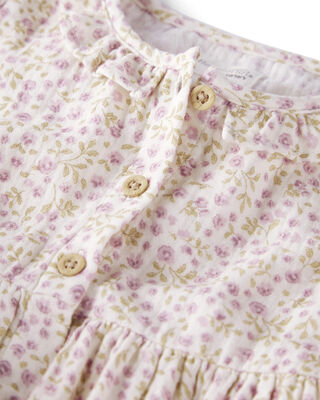 Product image 2 of Toddler Girl Organic Cotton Dress in Botanic Muse Print