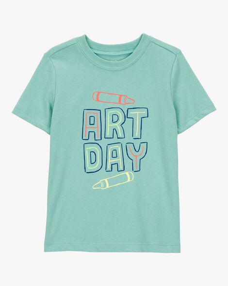  Product image 1 of Toddler Art Day Short-Sleeve Graphic Tee - Teal