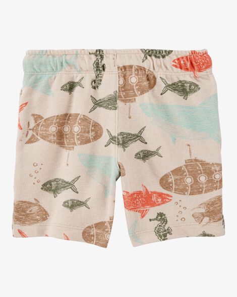  Product image 4 of Toddler Sea Print Pull-On Shorts