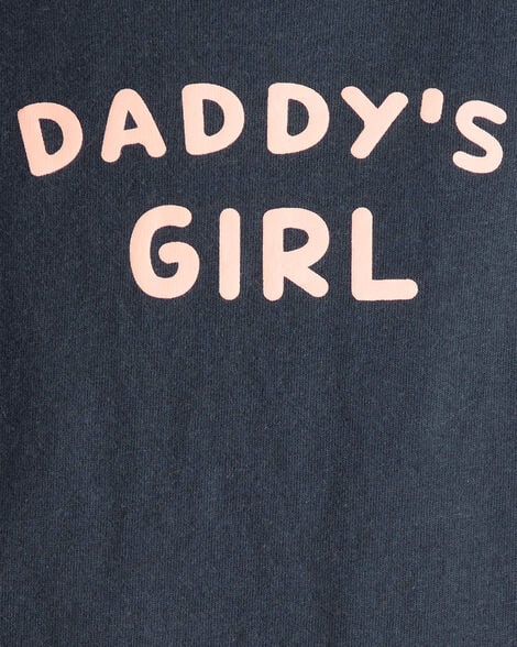Baby Girl Cotton Long-Sleeve Graphic Bodysuit - Blue