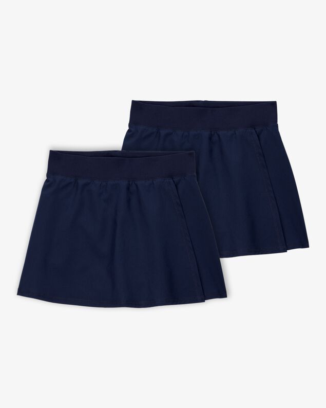 Product image 1 of Kid 2-Pack Poplin Stretch Uniform Skorts - Navy
