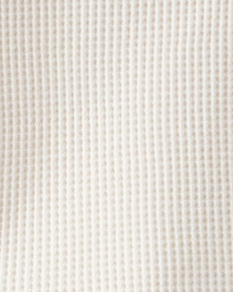 Product image 3 of Baby Boy Long-Sleeve Waffle Knit Utility Shirt - White