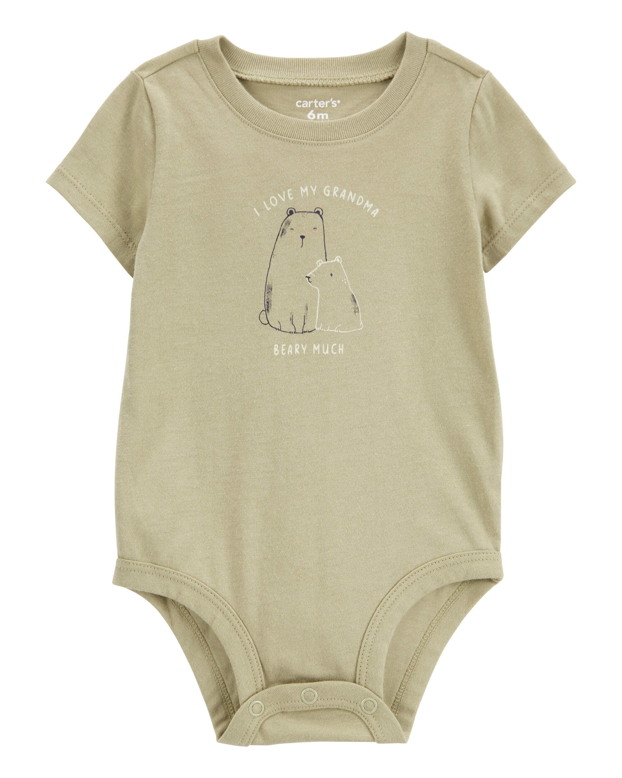 Baby Grandma Short-Sleeve Bodysuit - Olive - Carter's | Carter's