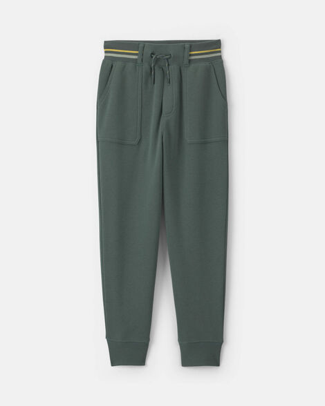 boys fleece pants - green