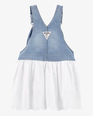 Product image 2 of Baby Denim Eyelet Jumper Dress