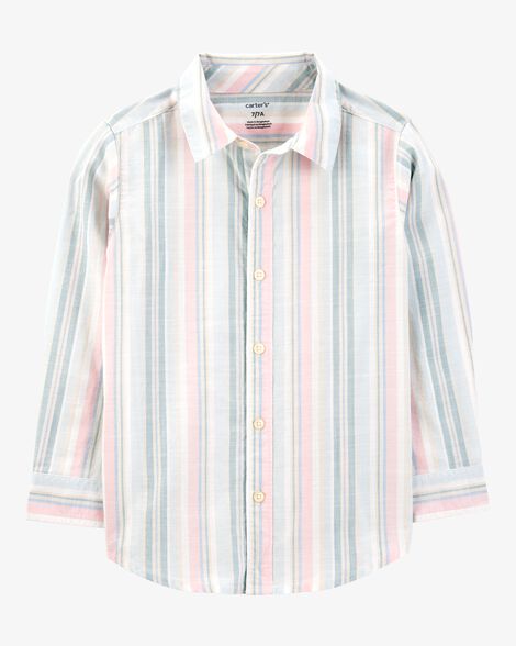  Product image 1 of Kid Striped Woven Long-Sleeve Button-Down Shirt