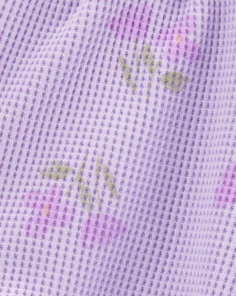  Product image 3 of Toddler Floral Waffle Knit Shorts - Purple