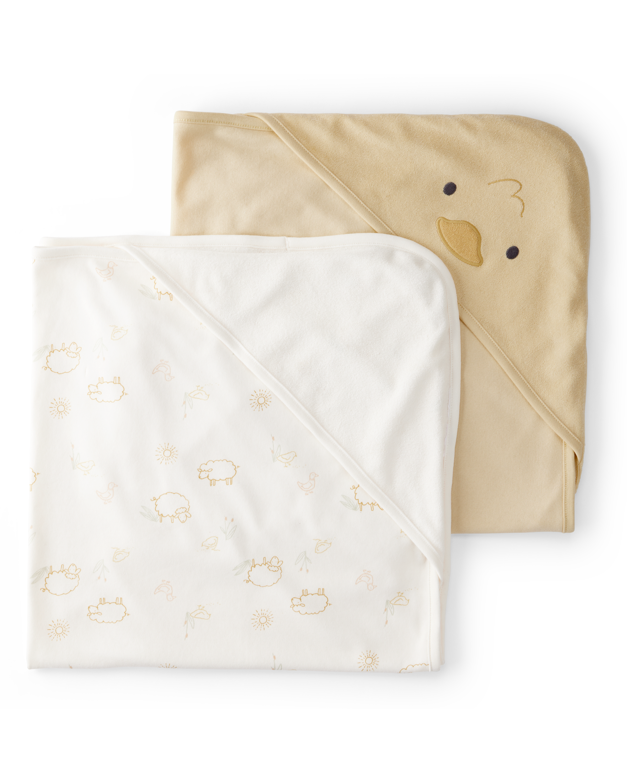 Baby 2-Pack Hooded Towels - Yellow